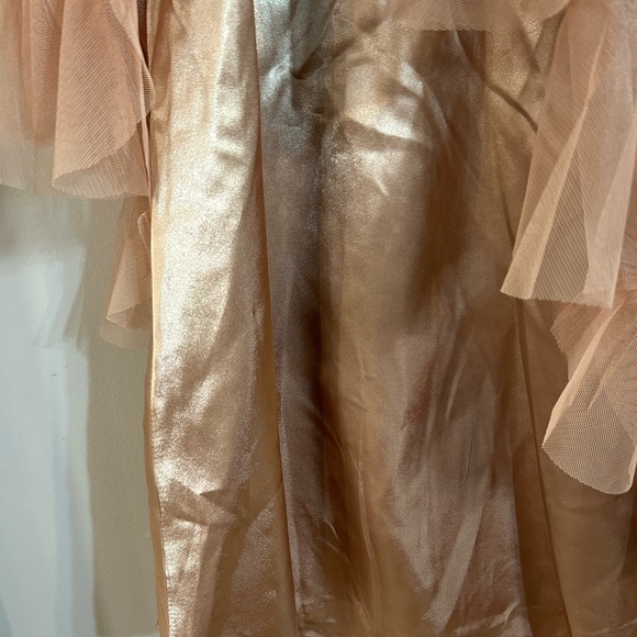 Kids dream girls size 14 tulle waterfall dress, Pearl details, blush rose gold - Picture 8 of 8